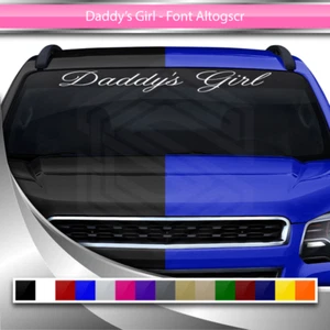 DADDY'S GIRL Decal Sticker Windshield Window Vinyl Graphic Banner Vehicle Script - Picture 1 of 4
