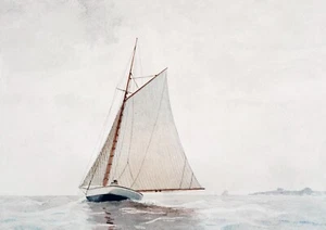 11000.Deko Poster.Wand Zimmerkunst.Winslow Homer Gemälde.Segelboot.Gloucester - Bild 1 von 1