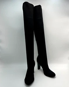 Charles by Charles David Damenstiefel 8,5 Zehenpartie Strick schwarz kniehoch tailliert rund - Bild 1 von 9