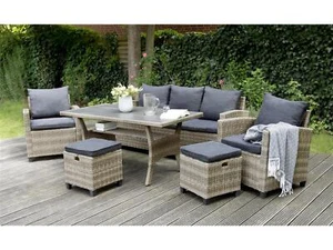 Bellavista Alpi II Dining Garten Lounge Set - Rattan Möbel Garnitur Sitz Gruppe - Bild 1 von 22