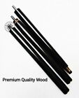 3 Fold Vintage Brass Wood Walking Stick Only For Cane Handle Only wooden shaft