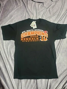 Neu mit Etikett Herren 2005 NFL Cincinnati Bengals AFC North Division Champions Shirt Medium - Bild 1 von 7