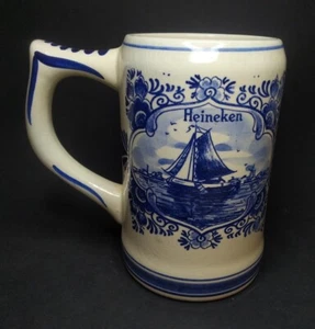 Tazza vintage olandese birra Heineken Stein Tankard Delft blu anni 70 made in Holland - Foto 1 di 9