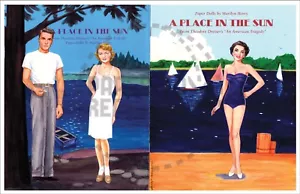 MUÑECAS DE PAPEL DE PELÍCULA A PLACE IN THE SUN DE MARILYN HENRY - REIMPRESIÓN - Imagen 1 de 2