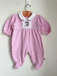 Vintage 6-9 Mo Baby Minnie Disney Sleeper One Piece Romper 90s Y2K Cotton VGUC - Picture 1 of 6