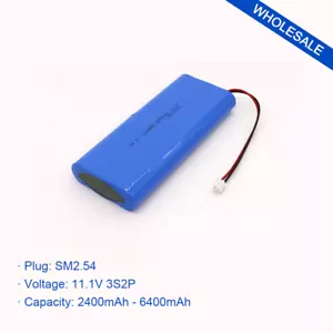 High Quality 11.1V 3S2P Rechargeable Li-Lon Battery Pack LED Light XH2.54 Plug - Picture 1 of 12