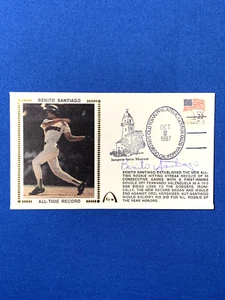 BENITO SANTIAGO 'ALL-TIME RECORD' SIGNED FDC SAN DIEGO PADRES 5x ALL STAR PSA - Picture 1 of 4
