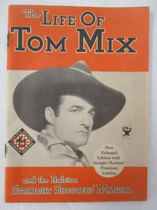 1933 LIFE OF TOM MIX, Ralston Cereal Straight Shooters' Manual, Premium Catalog - Picture 1 of 9