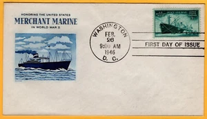 #939 3 Cent Handelsmarine 26. Februar 1946 Washington DC, M#22 Grimsland - Bild 1 von 1