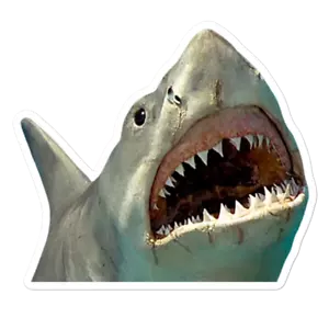 Jaws Shark Vinyl Sticker Decal Halloween Fish - Picture 1 of 4
