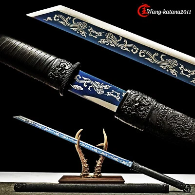 Blue Dragon Sword Ninja 1060 Carbon Steel Japanese Straight Battle Ninjato - image 1 of 4