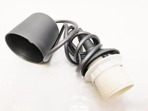 Lampada a sospensione sospensione per lampada sospensione a corda sospensione E27 argento 130 cm - Foto 1 di 1