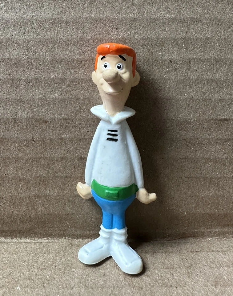 Boneco vintage GEORGE JETSON Hanna Barbera 2,5" aplausos topo de bolo brinquedo 1990 - Imagem 1 de 4