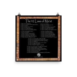 TTWO “42 Laws of Ma’at Surrounded by Papyrus of Ani” Photo Paper Poster - Picture 1 of 15