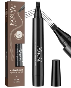 AWROSE Eyebrow Pencil, 3D Waterproof Microblading Eyebrow Pen 4 Fork Tip Tatt... - Picture 1 of 7