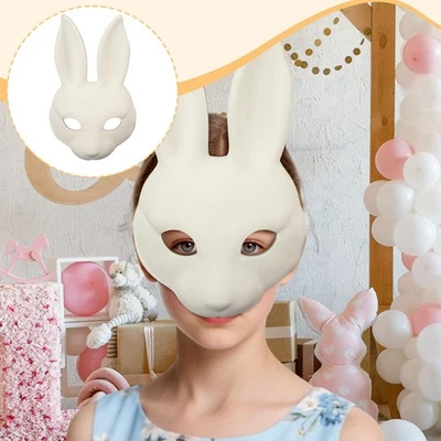 Halloween Rabbit Mask Masquerade Mask Comfortable Fit Birthday Cosplay Apparel - Bild 1 von 4