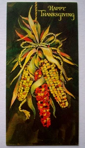Ears of corn vintage Thanksgiving  greeting card *XX11 - Picture 1 of 3
