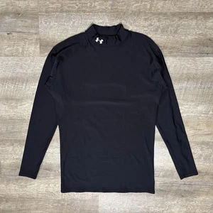 Camisa de compresión gruesa Under Armour Mock cuello alto para hombre XL negra manga larga - Imagen 1 de 8