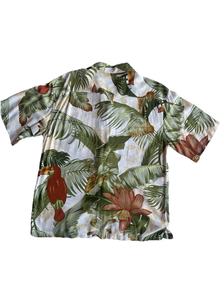 Camisa Hawaiana Playa Alta Surf-Talla L Primavera Verano Patrón Tropical Foto 1 de 4