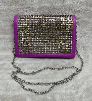 Bolso Bandolera Deena & Ozzy Metal Tachonado Bolso de Mano Cartera Cadena Correa Rosa Foto 1 de 4