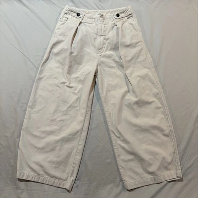 Citizens Of Humanity Barrel Pants Sz 29 Payton Utility Trousers Wide Crop Cream - Image 1 of 4