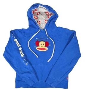 Paul Frank Y2K Vintage Blue Hoodie Unisex Gr. L Langarm Freizeit - Bild 1 von 13