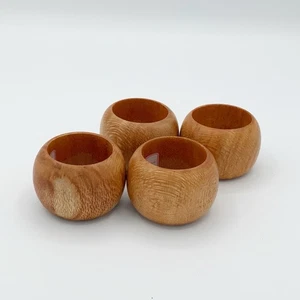 Juego de 4 servilleteros de madera Audrey rústicos granja boho mesa de comedor decoración - Imagen 1 de 4