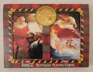 Coca-Cola Nostalgie Playing Cards in Holiday Tin - Limited Edition 1997 - Sealed - Bild 1 von 20