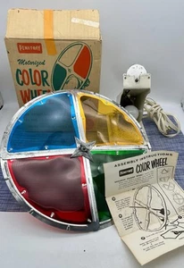 Vintage Penetray Motorized Color Wheel Christmas Tree Light & Box - Tested - Picture 1 of 11