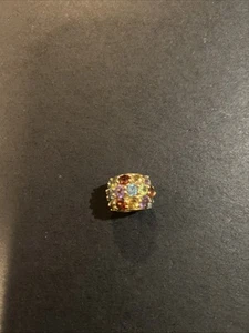 10k Yellow Gold Multi-Gemstone Topaz, Amethyst, Garnet, Peridot, Citrine Pendant - Picture 1 of 7