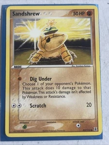 Juego de cartas coleccionables Pokémon regulares Sandshrew 82/113 MP Delta Species - Imagen 1 de 2