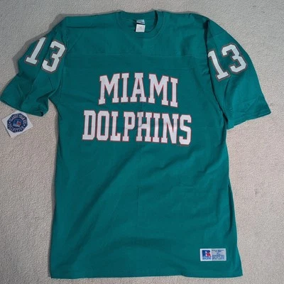 Vintage 90s Miami Dolphins Russell Athletic Dan Marino Shirt Mens Size XL New - Image 1 of 4