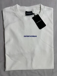 Camiseta negra Emporio Armani grande con logotipo de algodón manga corta cuello redondo para hombre - Imagen 1 de 6