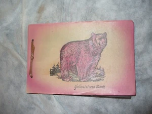 Yellowstone Park Vintage Leder gebunden Sammelalbum Album - Bild 1 von 3