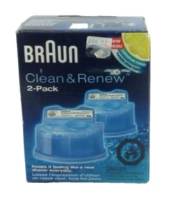 Braun CCR2 Clean and Renew Cartridge Lemonfresh 100% Original 2-Pack Free Ship - Picture 1 of 4