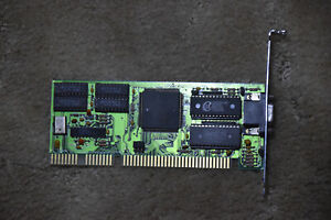 VGA Video Board Trident 512K tested working ISA Bus 16bit
