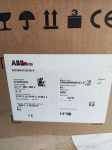 Free Tax ABB PLC ACS550-01-072A-4 WITH ONE YEAR WARRANTY FAST SHIPPING 1PCS NIB - Picture 1 of 1