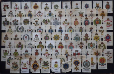 CRESTS and BADGES of the BRITISH ARMY issued in 1914 BDV SILKS x92 - Image 1 of 4
