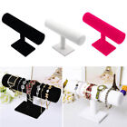 T-Bar Velvet Watch Display Holder Bracelet Jewelry Show Stand Bangle Rack Stand-