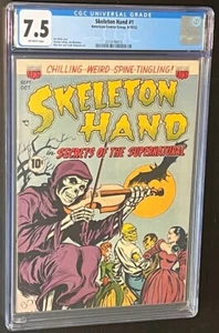 Skeleton Hand #1 (ACG 1952) 💥 CGC 7.5 💥 Edad de Oro Pre-Código Terror PCH Cómic - Imagen 1 de 3