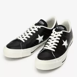 Converse ONE STAR J Black × White All Star MADE IN JAPAN Model US 4.5-10.5 Rare - Picture 1 of 9