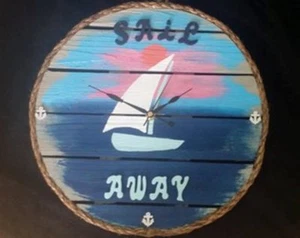 Nautical Sail Away Clock - Picture 1 of 3