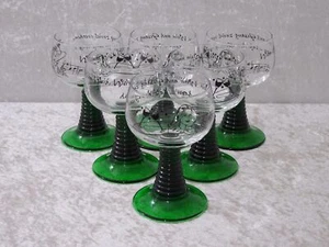 6 x Design Glas Weinrömer - Spruch Wein, Weib, Gesang - Vintage - 13,5 cm - Bild 1 von 4