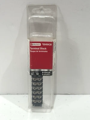 GENUINE UTILITECH TERMINAL BLOCK STRIPS 0049439  8 CIRCUIT  - Image 1 of 4