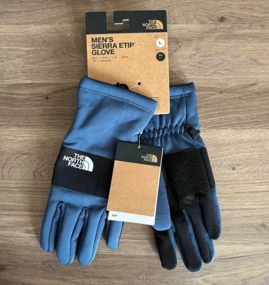 ⭐️NWT⭐️ The North Face Mens Sierra Etip Fleece Lined Gloves Sz L Shady Blue - Image 1 of 4