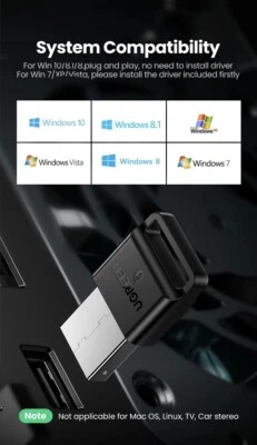 UGTEEN(original)USB Bluetooth Adapter 4.0 Wireless Single for PC (Range 20m) - Image 1 of 4
