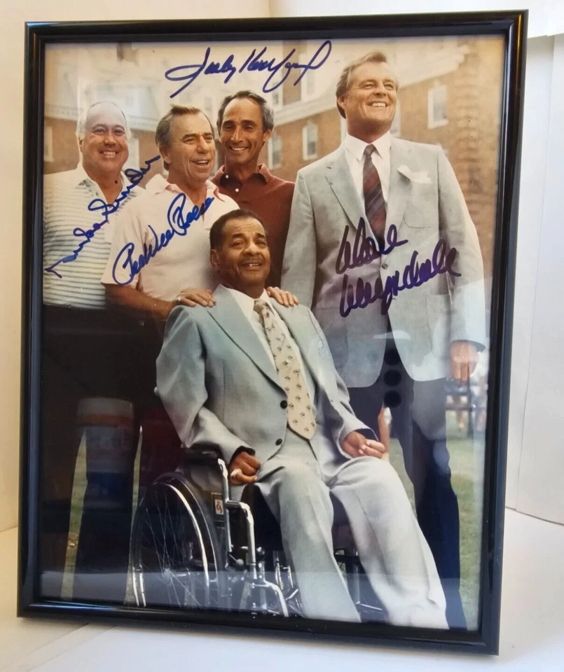 Autographed 8x10 Photo Dodgers Koufax, Drysdale, Reese and Snider - Image 1 of 4