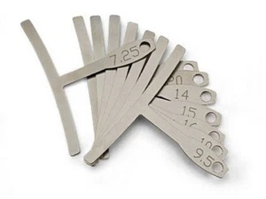 Guitar under-string radius gauges, set of 9  - great for accurate setups! - Foto 1 di 2