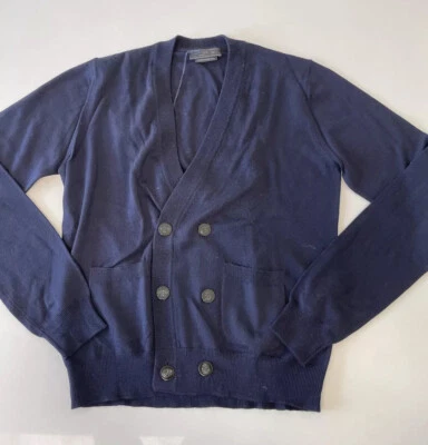 NWT. Prada Men’s Cardigan Sweater. Navy Blue. Small/EU 46 - Image 1 of 4