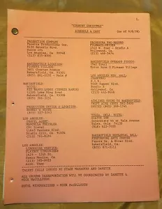 1978 All Star Country Christmas TV Special 47 Seiten Drehplan - Al Checco Estate - Bild 1 von 8